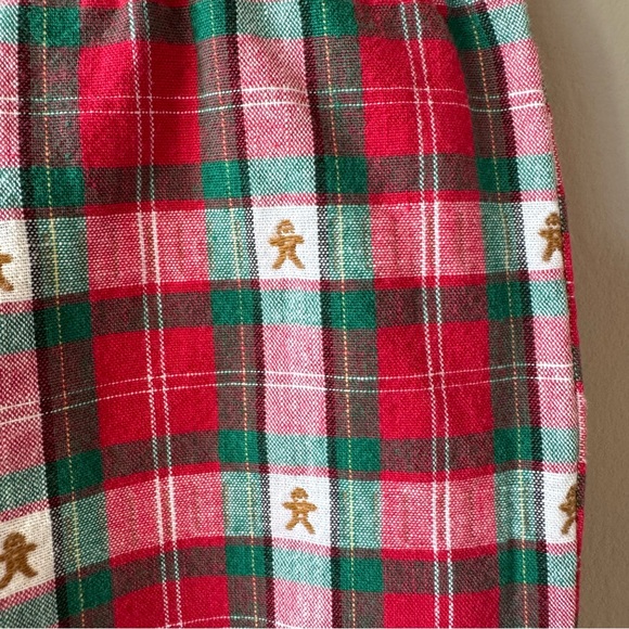 Vintage Baby Red Green Holiday Plaid Gingerbread Bottoms Size 18 months - Picture 6 of 9